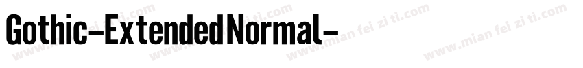 Gothic-Extended Normal字体转换